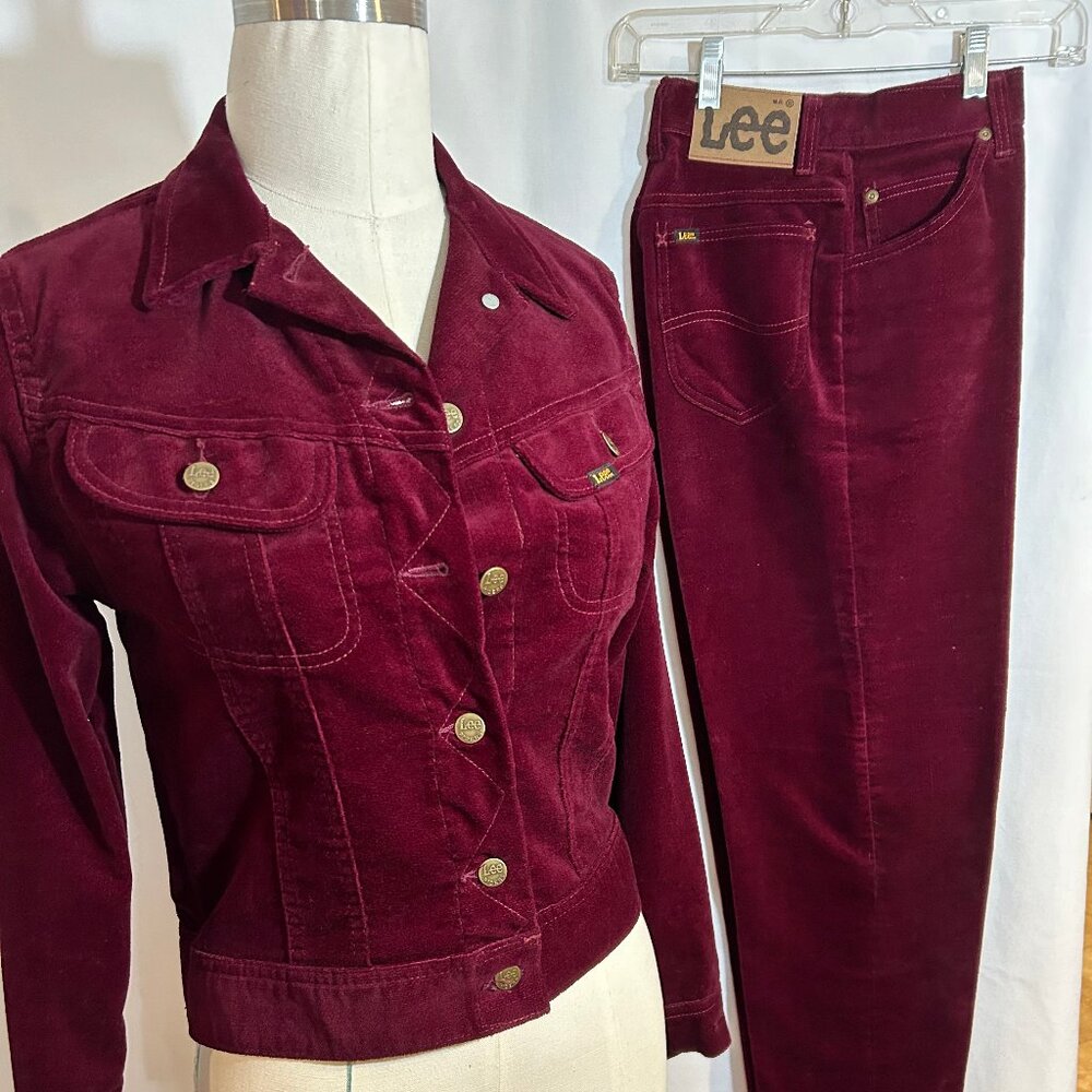Vintage velvet soft Corduroy Lee western Pant and Jacket set 1990